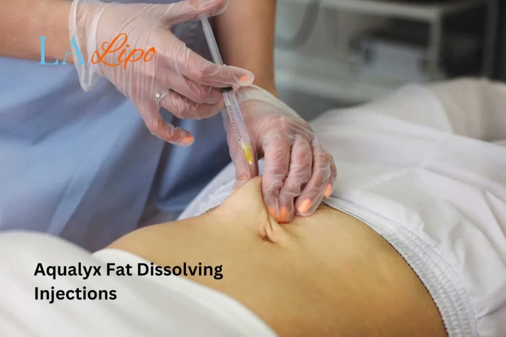 woman having fat dissolving injections Blackpool in the stomach