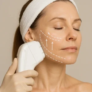 Woman having HI-FU to reduce wrinkles call LA LIPO Blackpool Now!