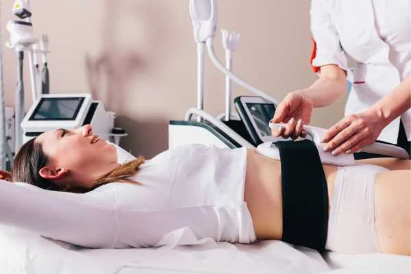woman having body sculpting to help improve her body image and her mental health Blackpool