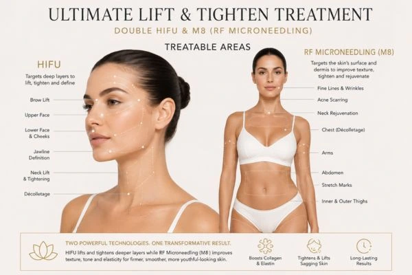 Areas of the body that can be treated - ultimate skin tighten treatment Blackpool