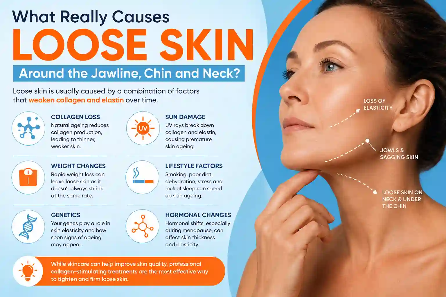 What Really Causes Loose Skin Around the Jawline, Chin and Neck Blackpool?